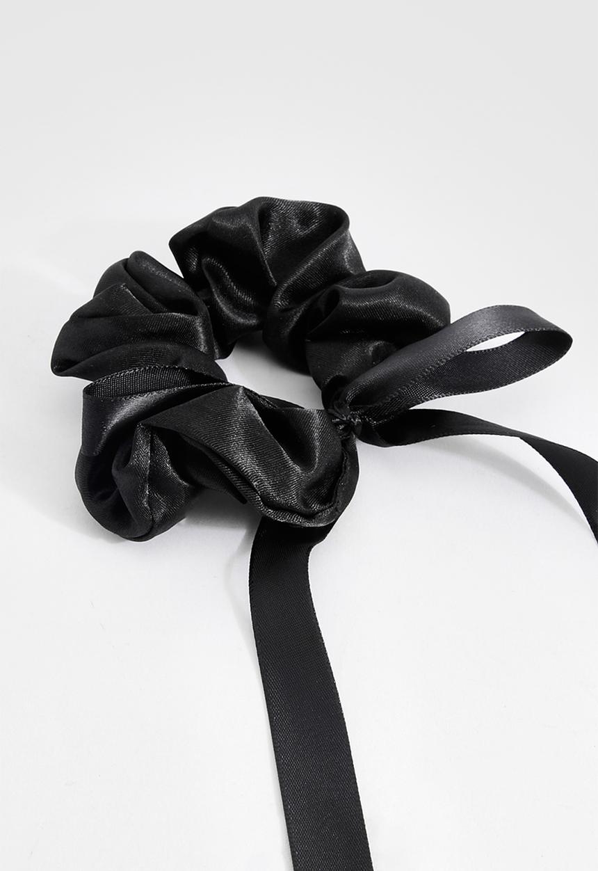 boohoo - Bow Detail Scrunchie - Black