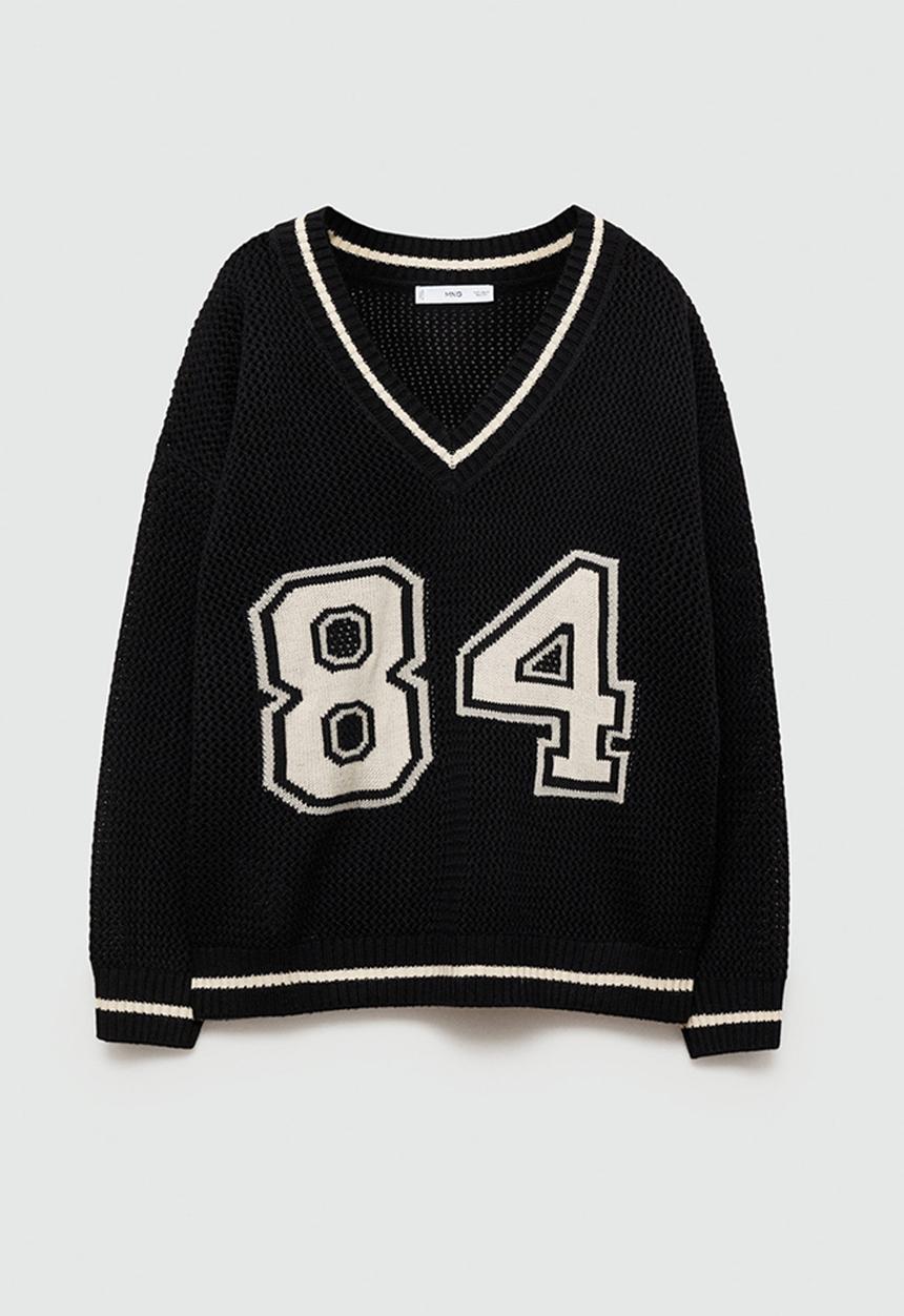 MANGO - Sweater Rugby - Black
