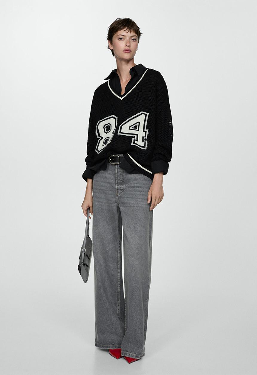 MANGO - Sweater Rugby - Black