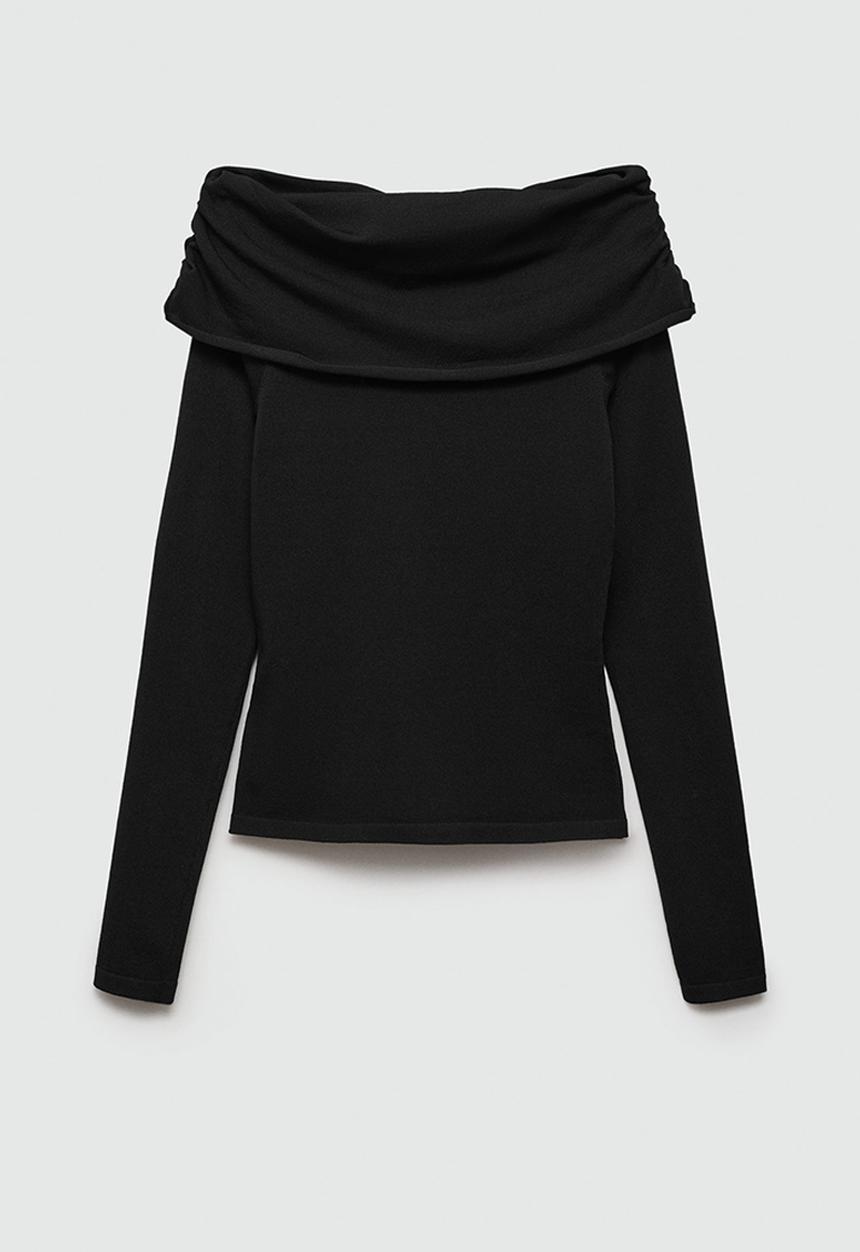 MANGO - Sweater Glossy -  Black
