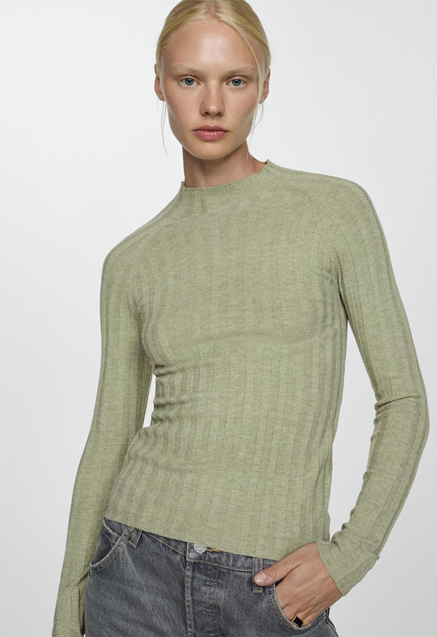 MANGO - Sweater Flurry -  Light/Pastel Green