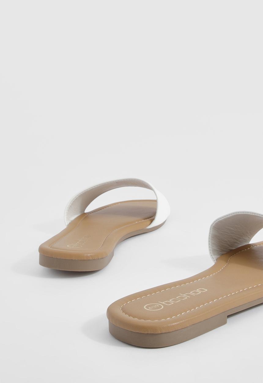 boohoo - Minimal Mule Sandals - White