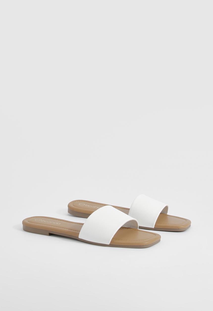 boohoo - Minimal Mule Sandals - White