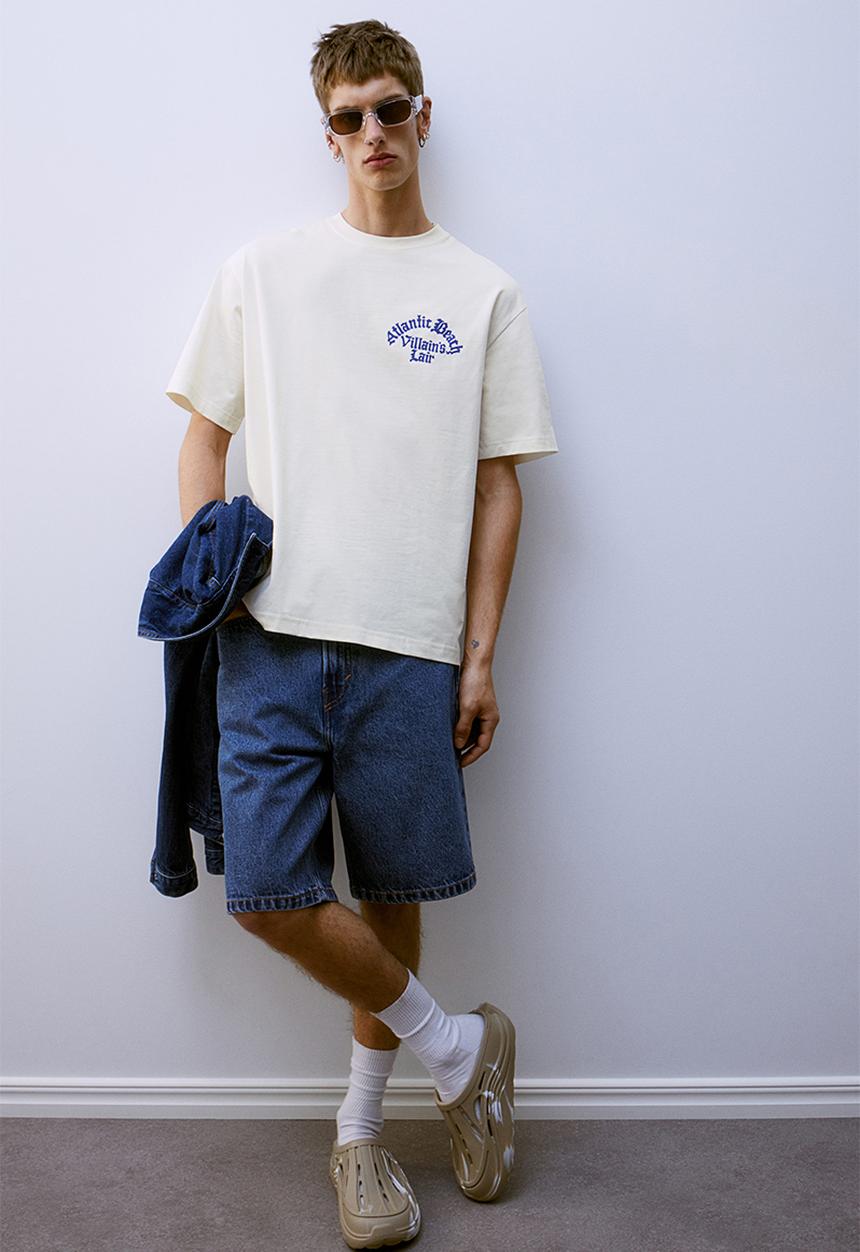 H&M - Loose fit printed T-shirt - white