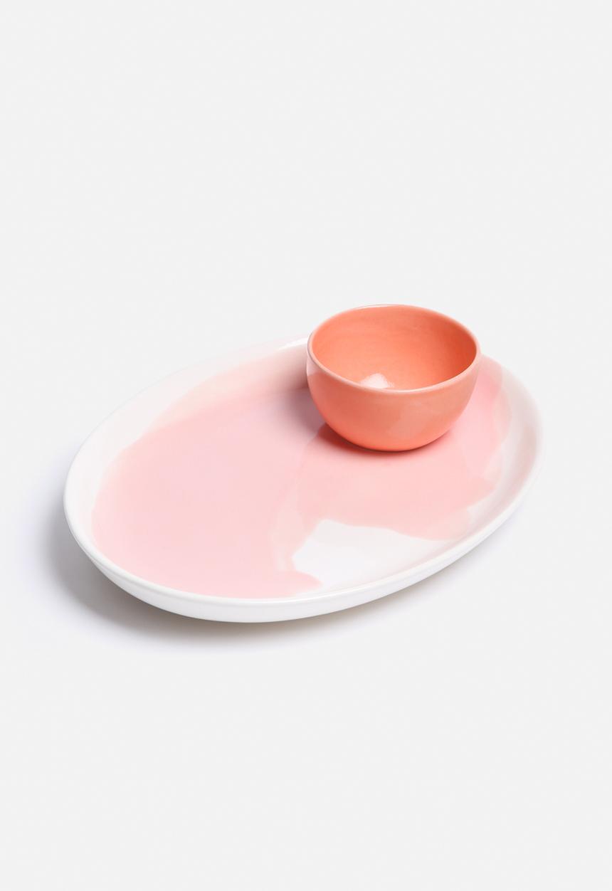 Urchin Art - Swirl platter & dip bowl set