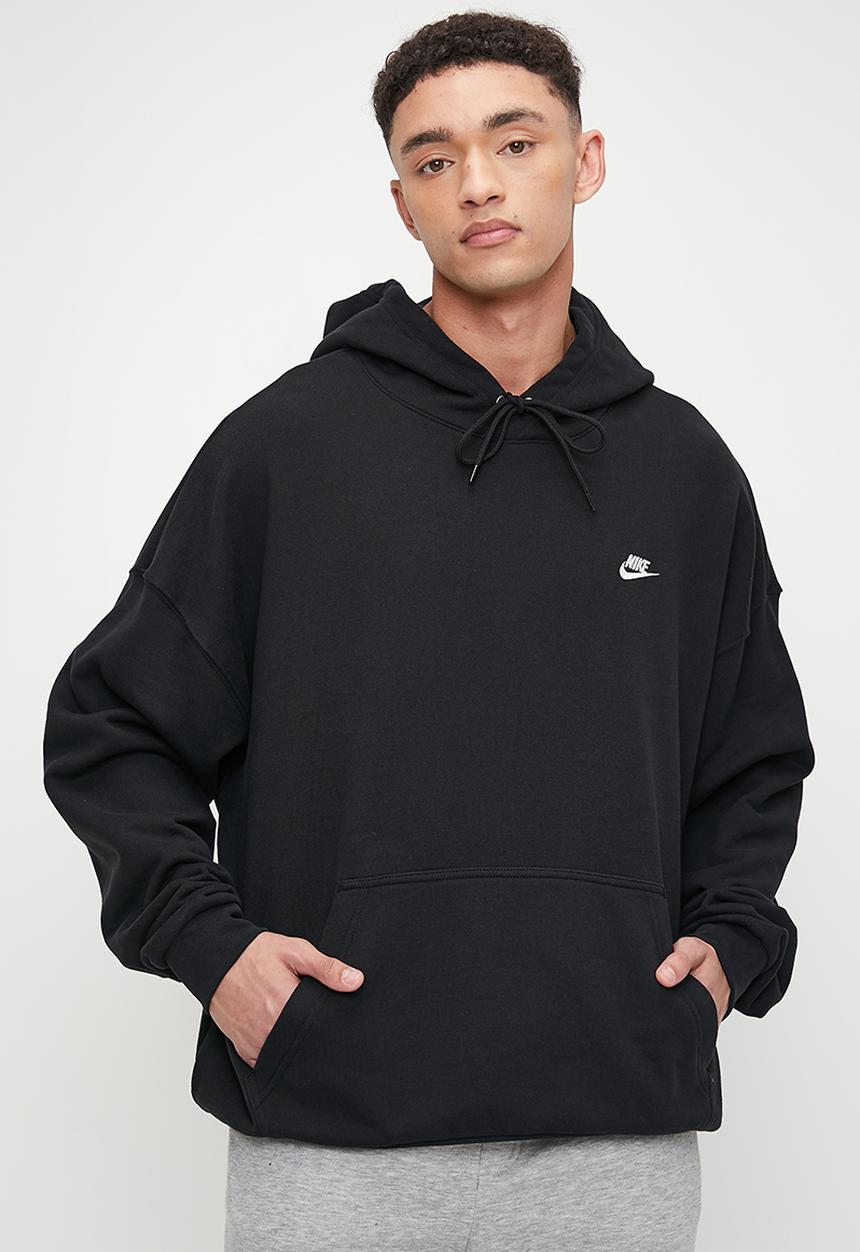 Nike - Club Fleece Oversized French Terry Pullover  Hoodie- Black