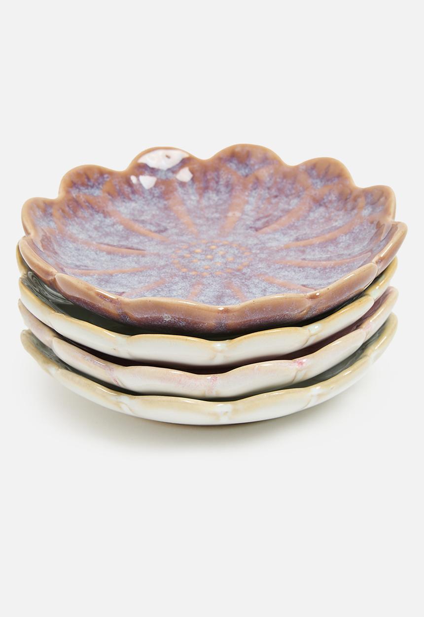 Nicolson Russell - Dipping Dishes Set of 4  - white, pink & purple