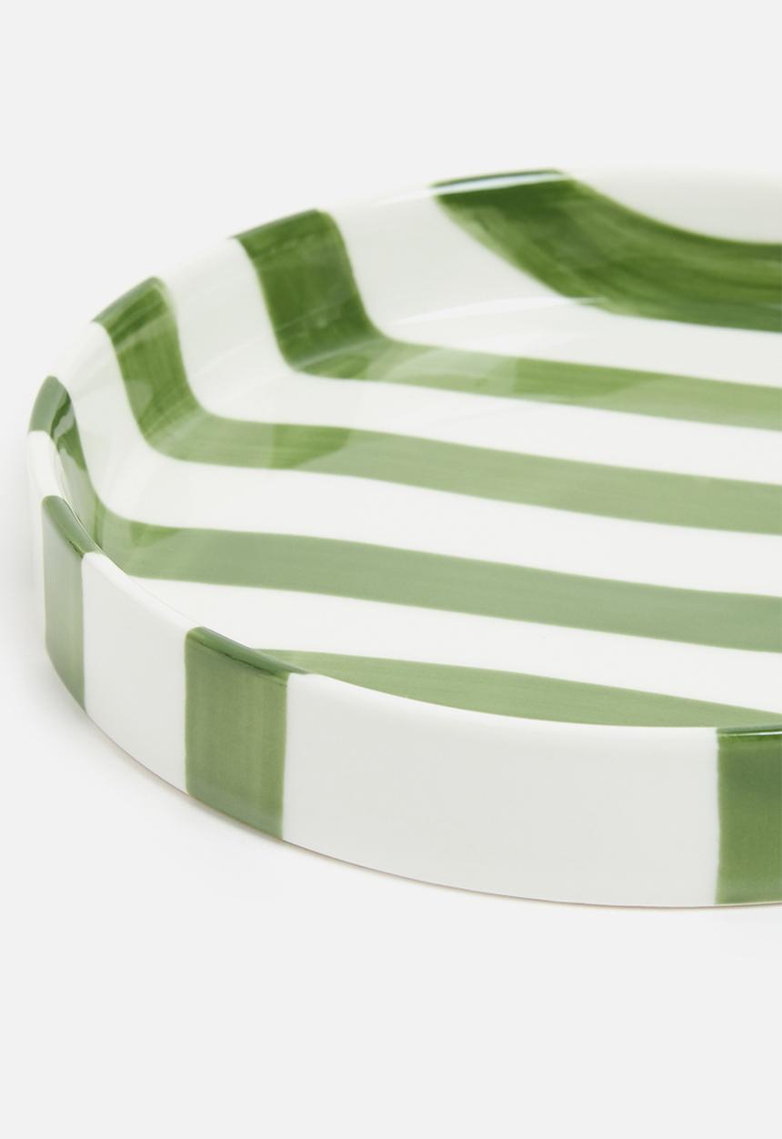 Nicolson Russell - Striped cup & Saucer - Green