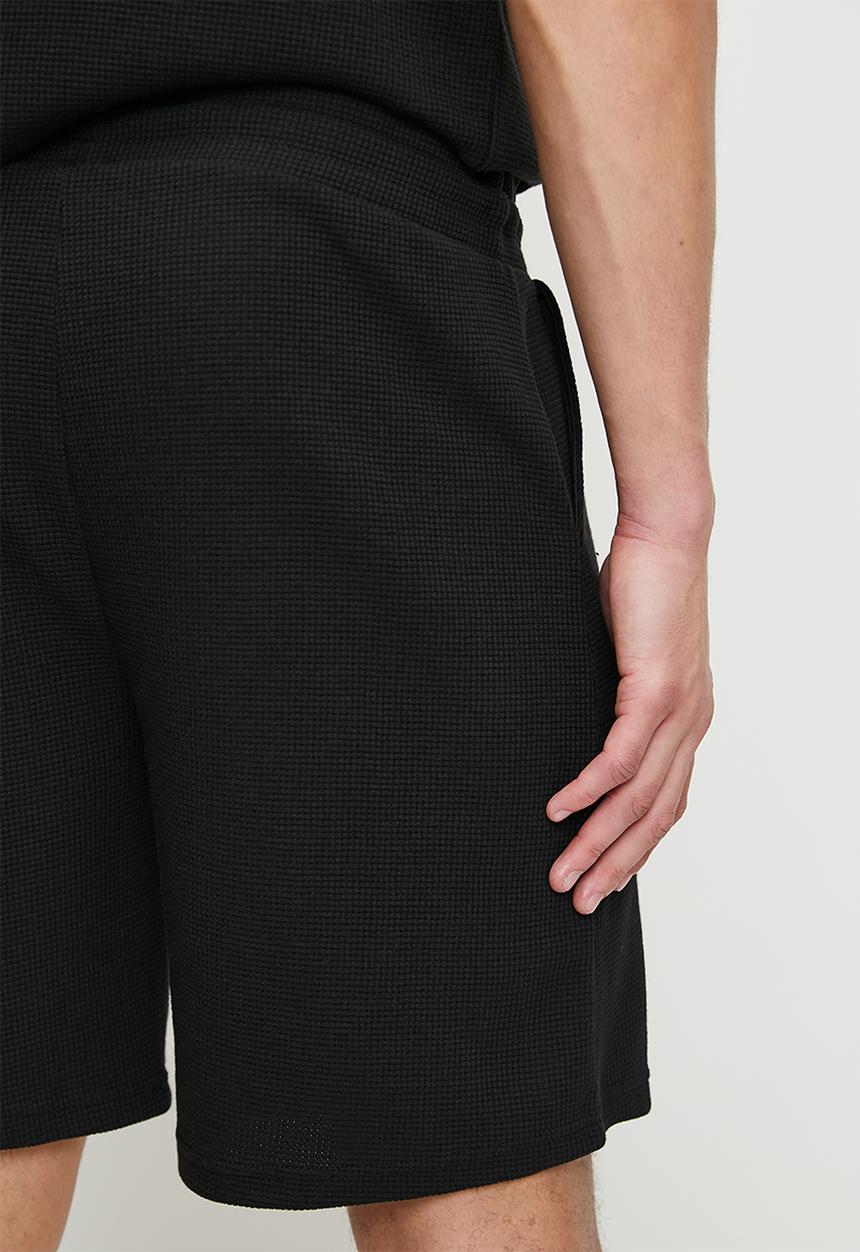 FILA - Caleb waffle shorts - black