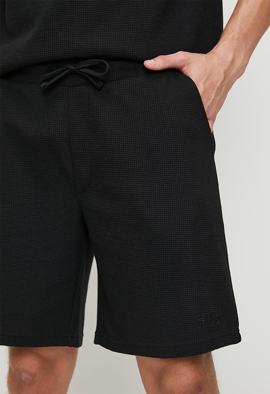 FILA - Caleb waffle shorts - black