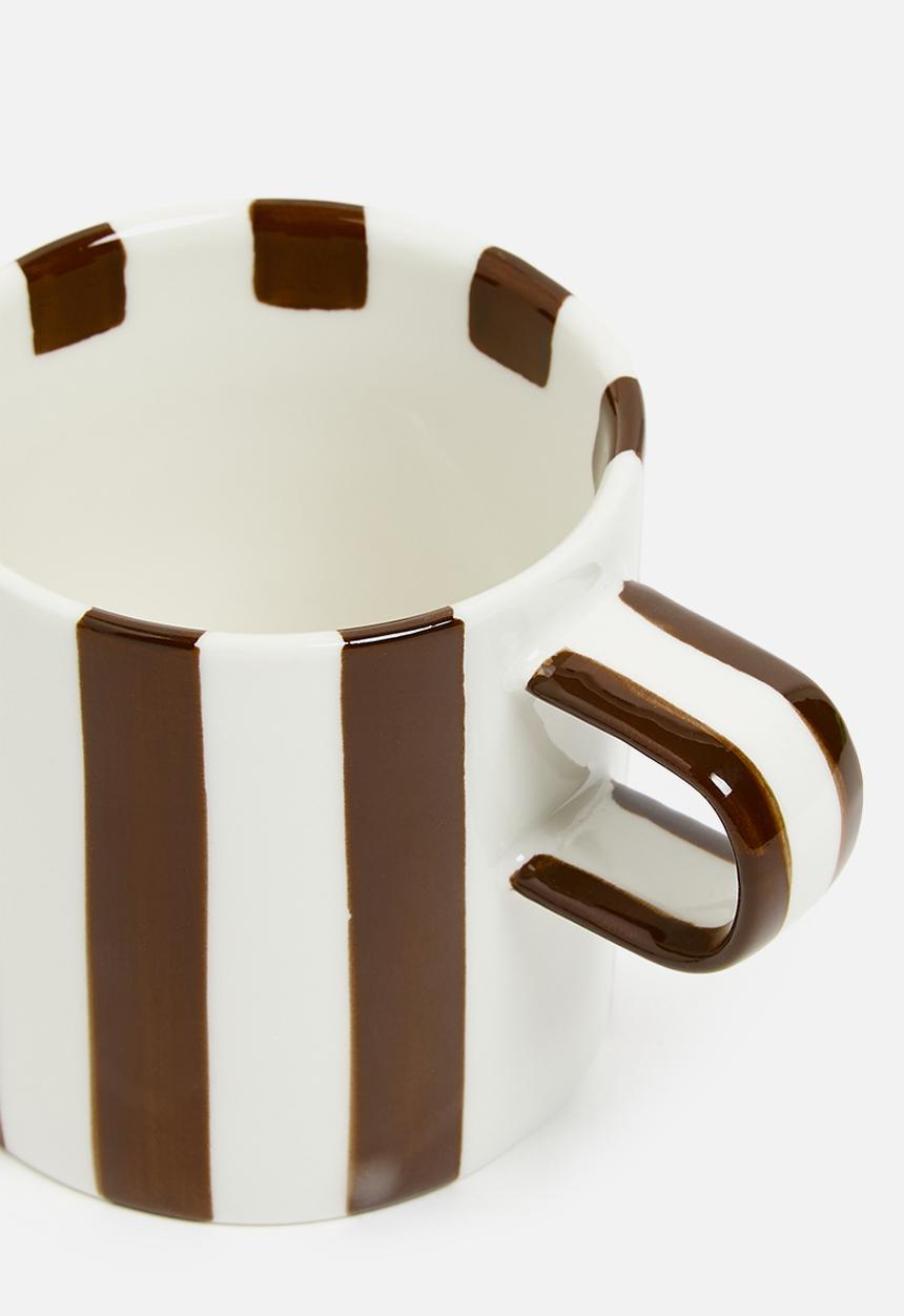 Nicolson Russell - Striped cup & Saucer - Rust