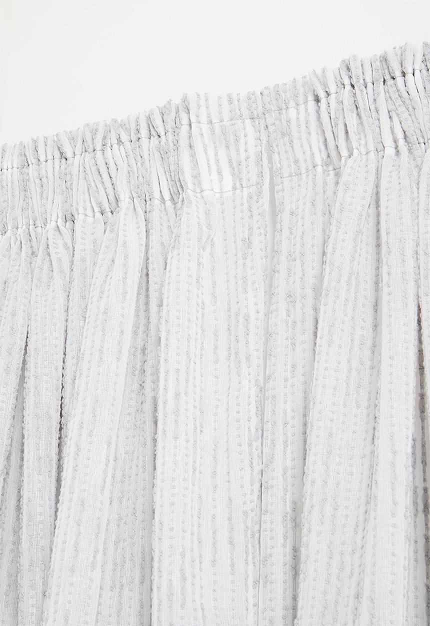 Sixth Floor - Tufted Stripe Taped Curtain - Grey