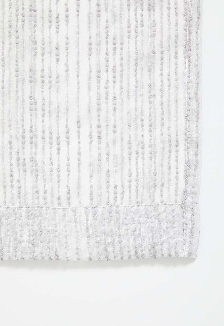 Sixth Floor - Tufted Stripe Taped Curtain - Grey