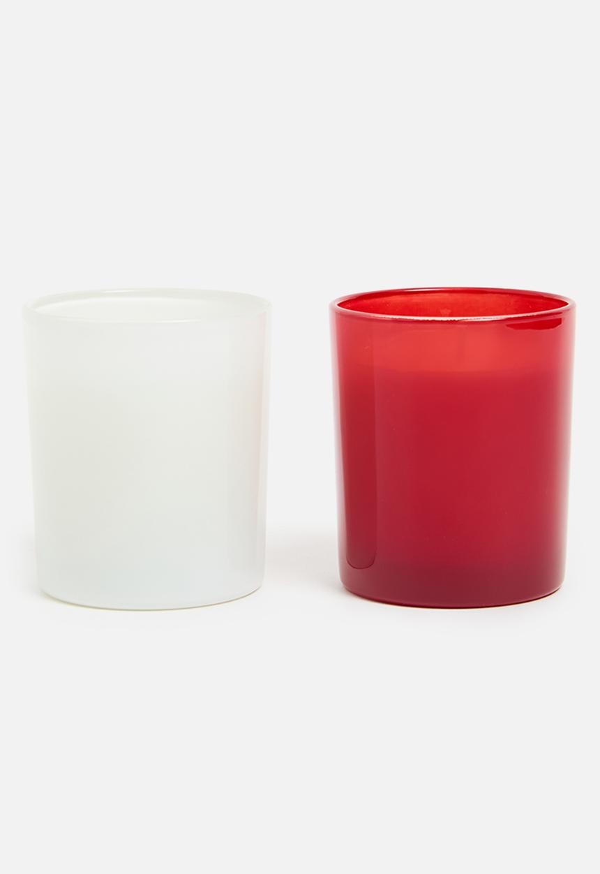 H&M - 2-pack scented candles - white/frosty blossom