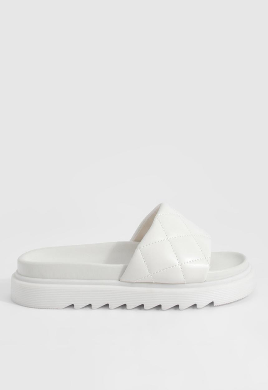 boohoo - Quilted Chunky Sliders