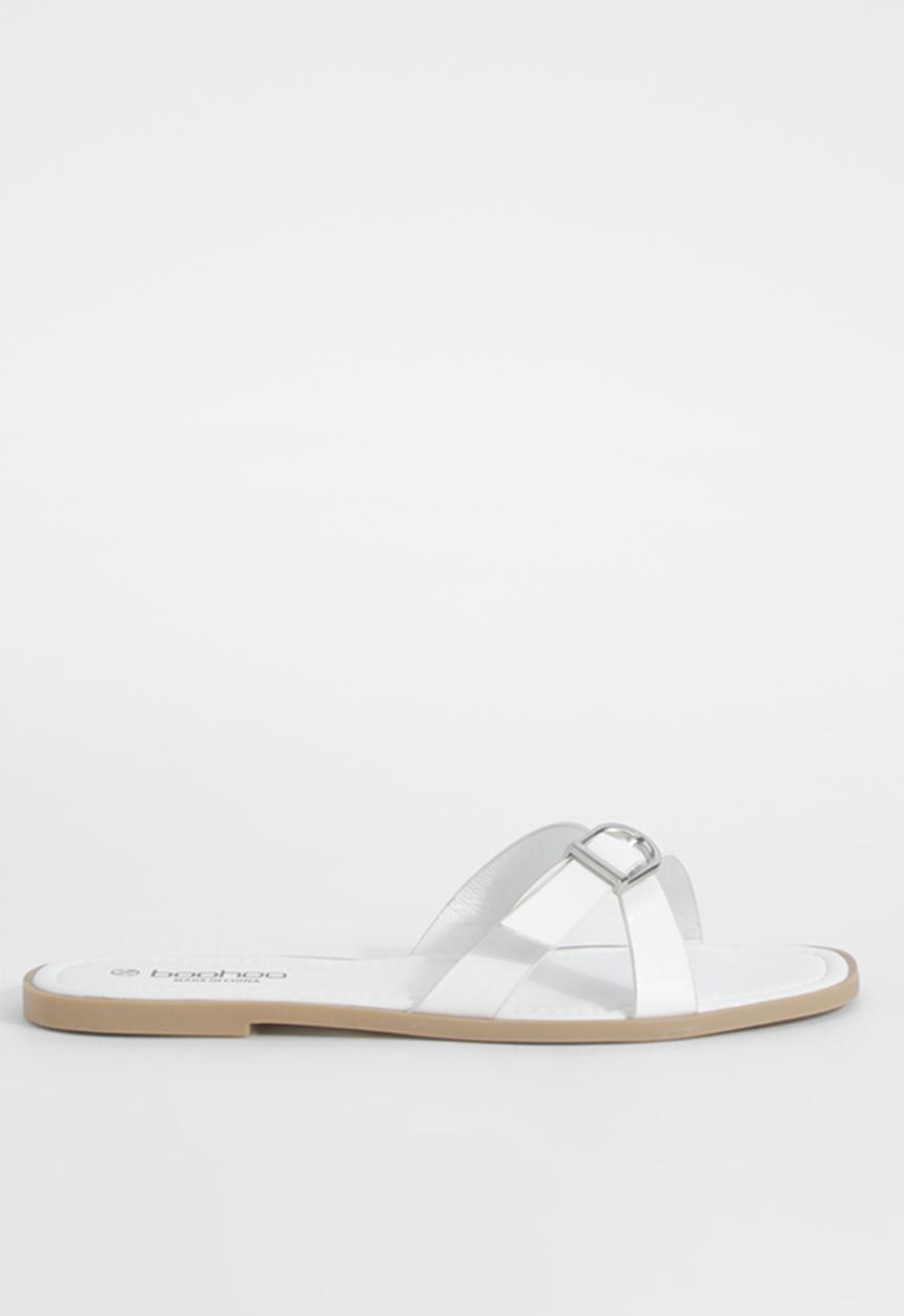 boohoo - Crossover Buckle Mule Sandals