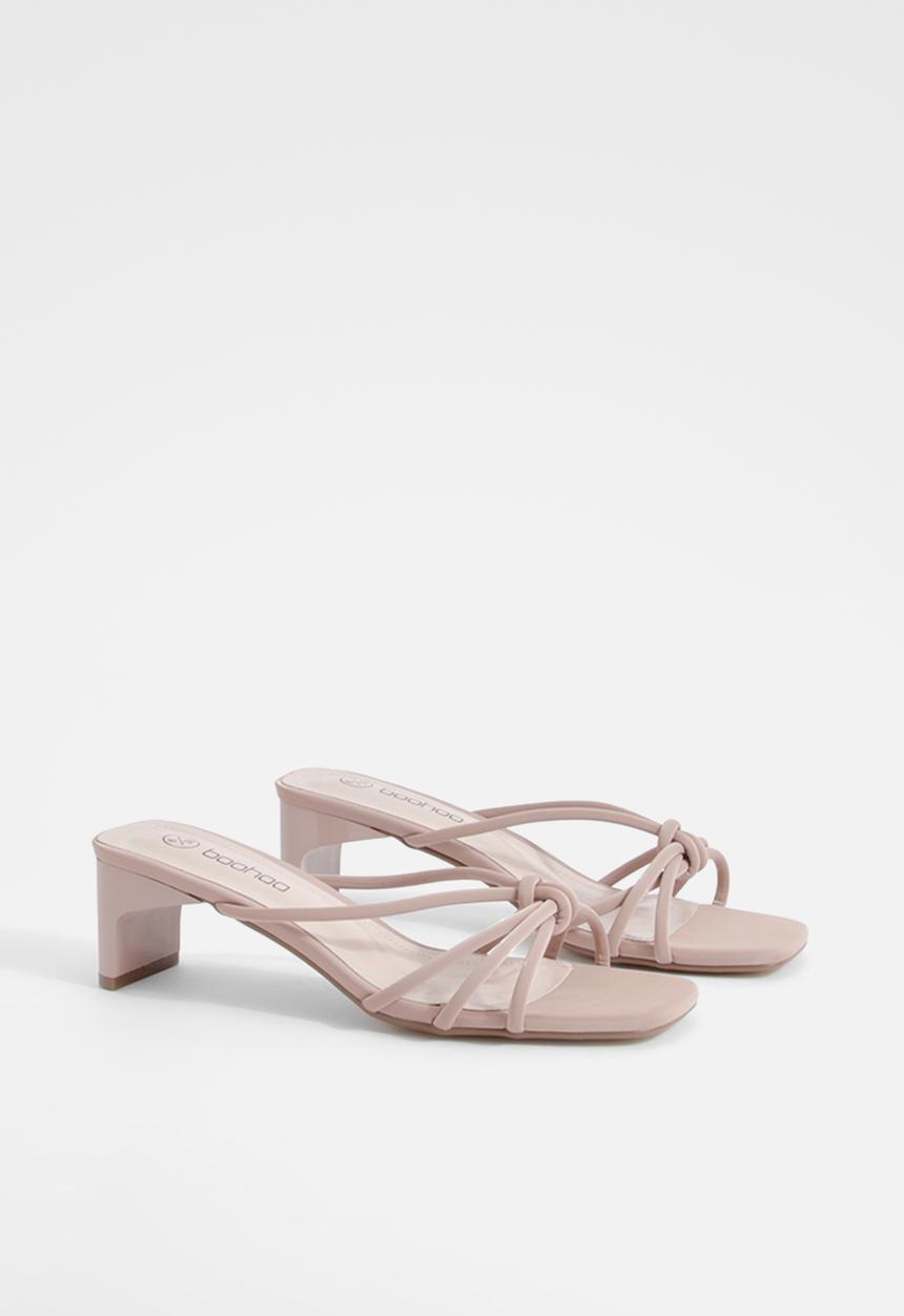 boohoo - Knot Detail Flat Heeled Mules