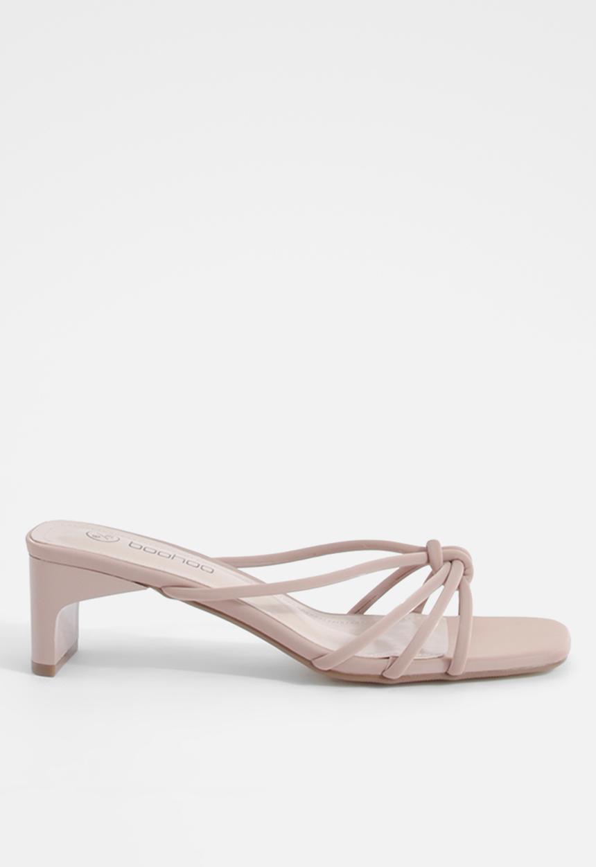boohoo - Knot Detail Flat Heeled Mules