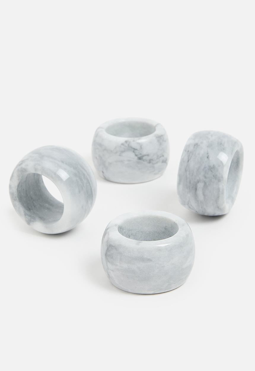Nicolson Russell - Marble Napkin Rings 4pce