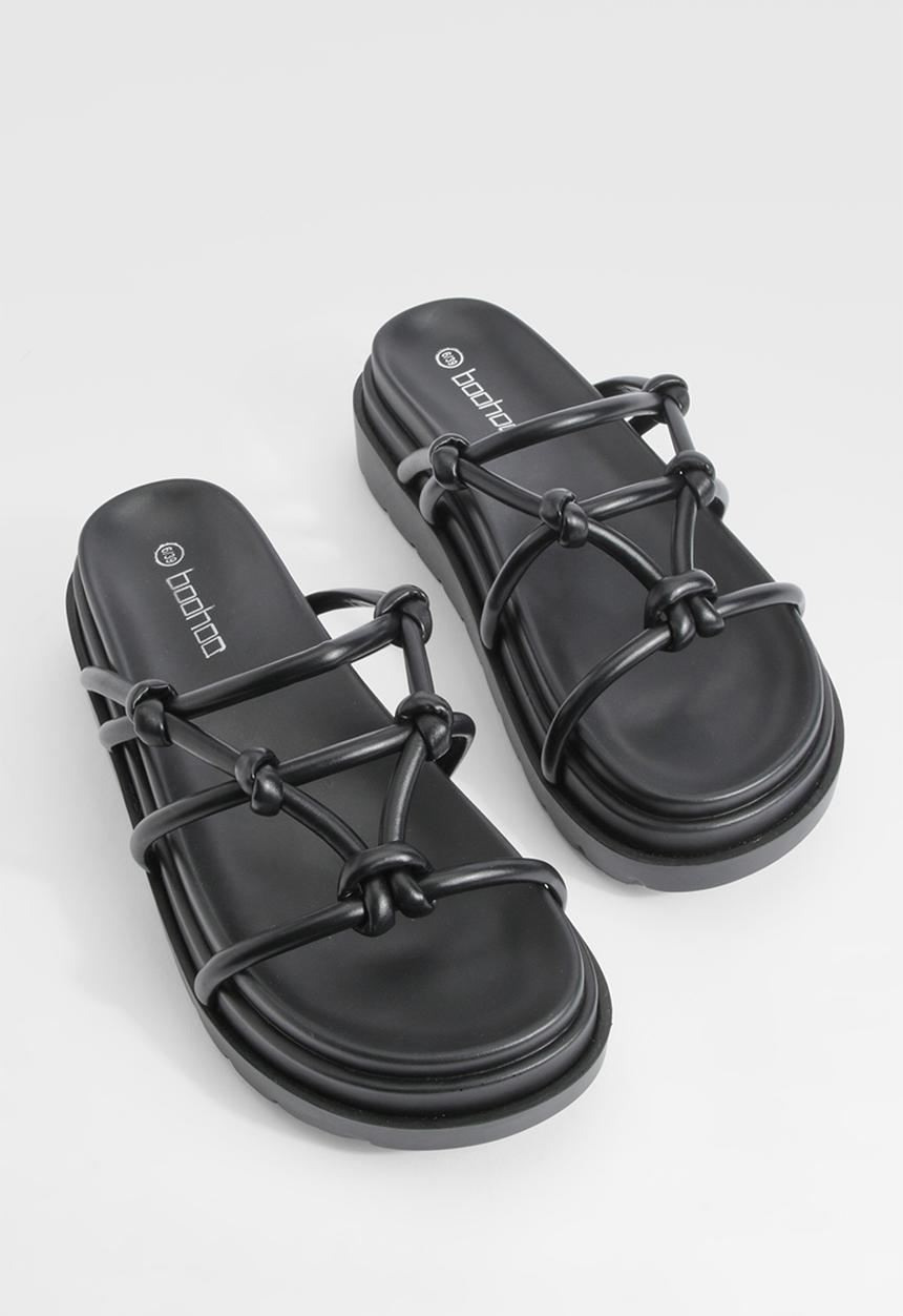 boohoo - Wide Fit Knot Detail Chunky Sliders