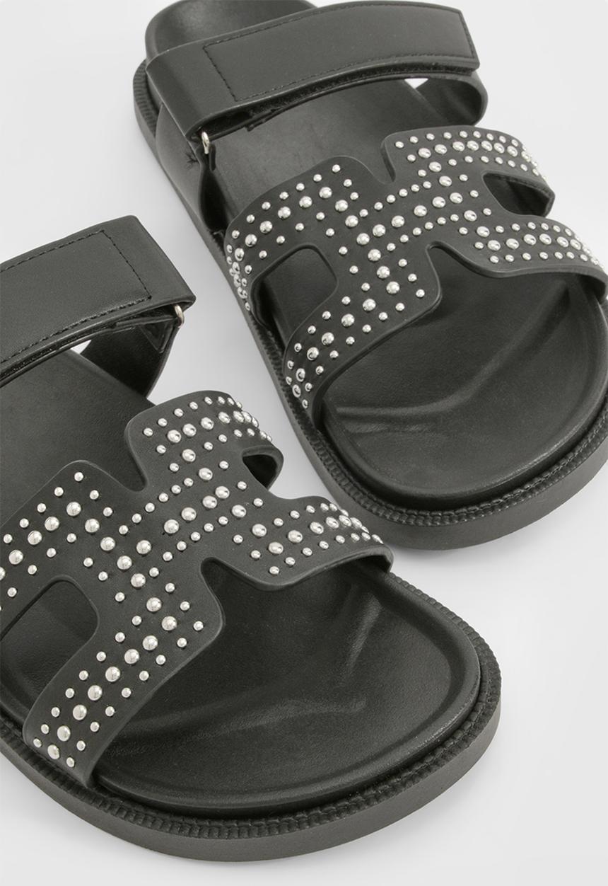 boohoo - Studded Cut Out Detail Sandal