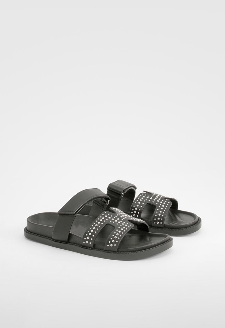 boohoo - Studded Cut Out Detail Sandal