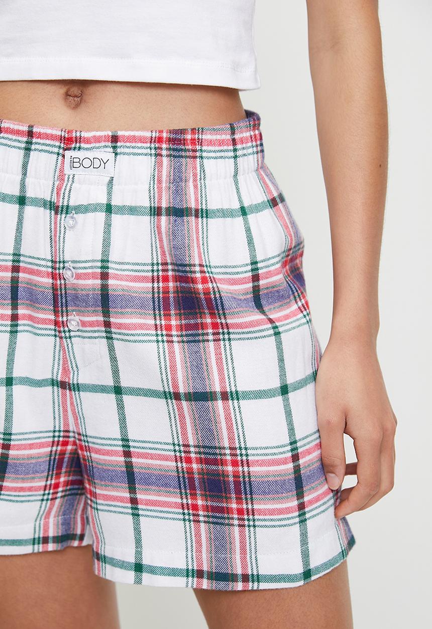 Cotton On - Flannel Boyfriend Boxer Short - Multi