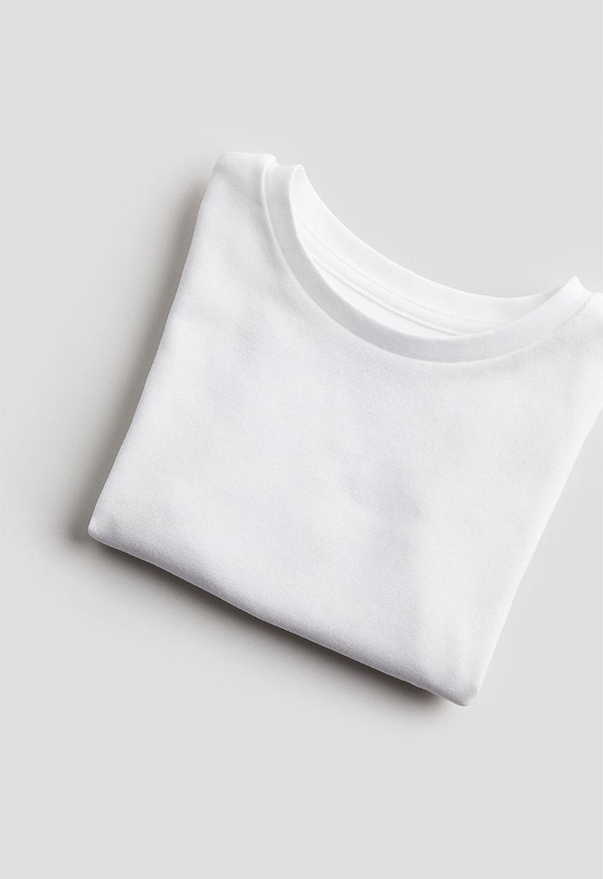 H&M - Cotton jersey top - white