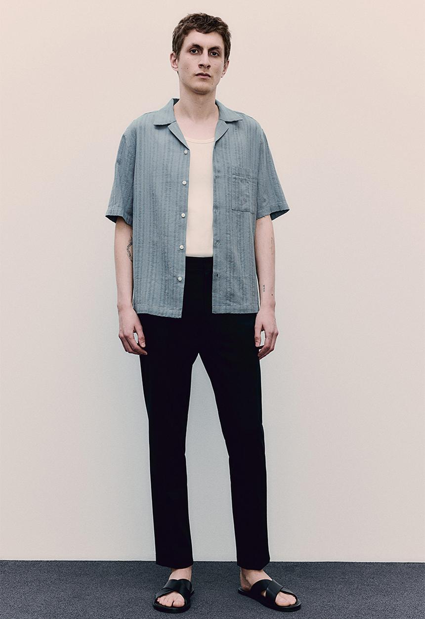 H&M - Regular fit linen-blend resort shirt - turquoise