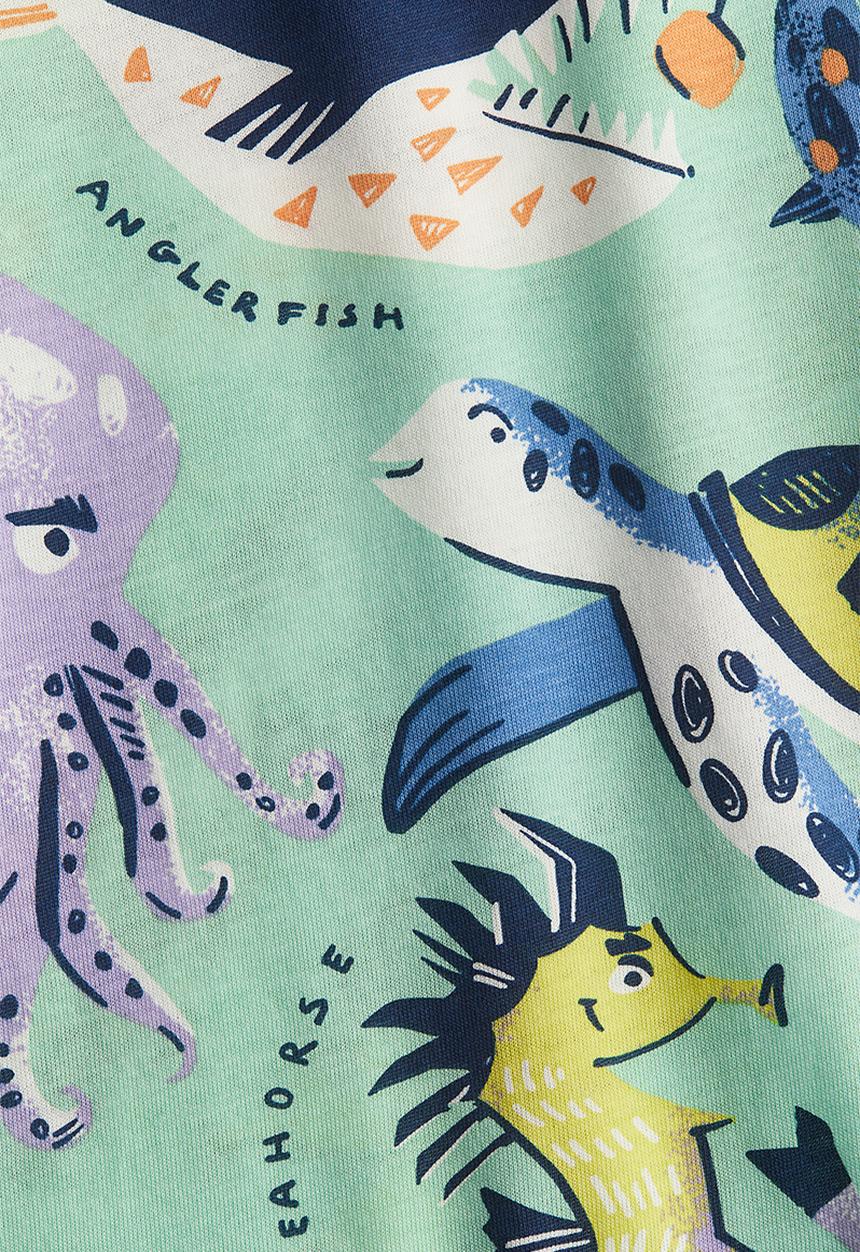 H&M - Printed T-shirt - light green patterned
