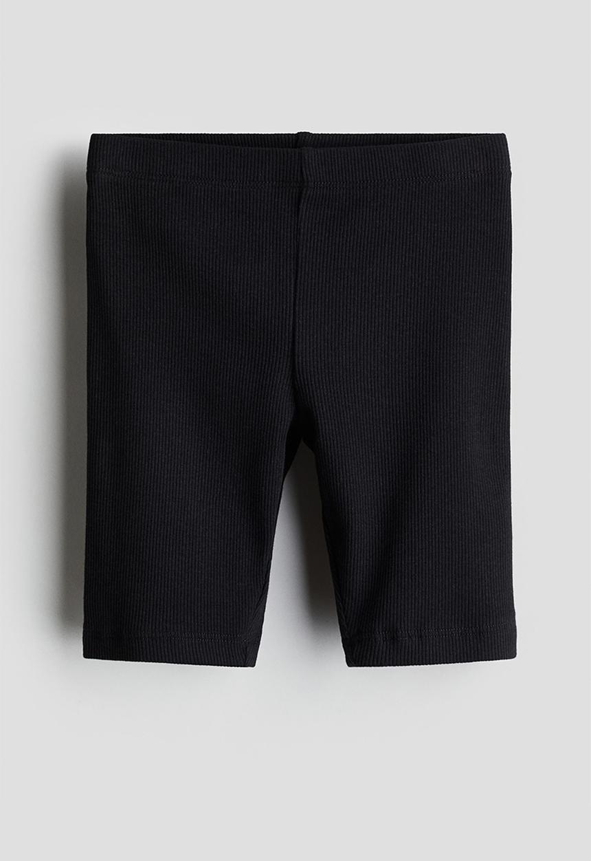 H&M - Ribbed cycling shorts - black