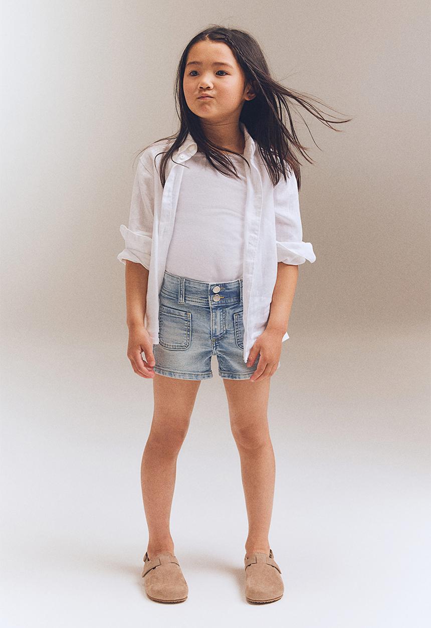 H&M - Denim shorts - light denim blue