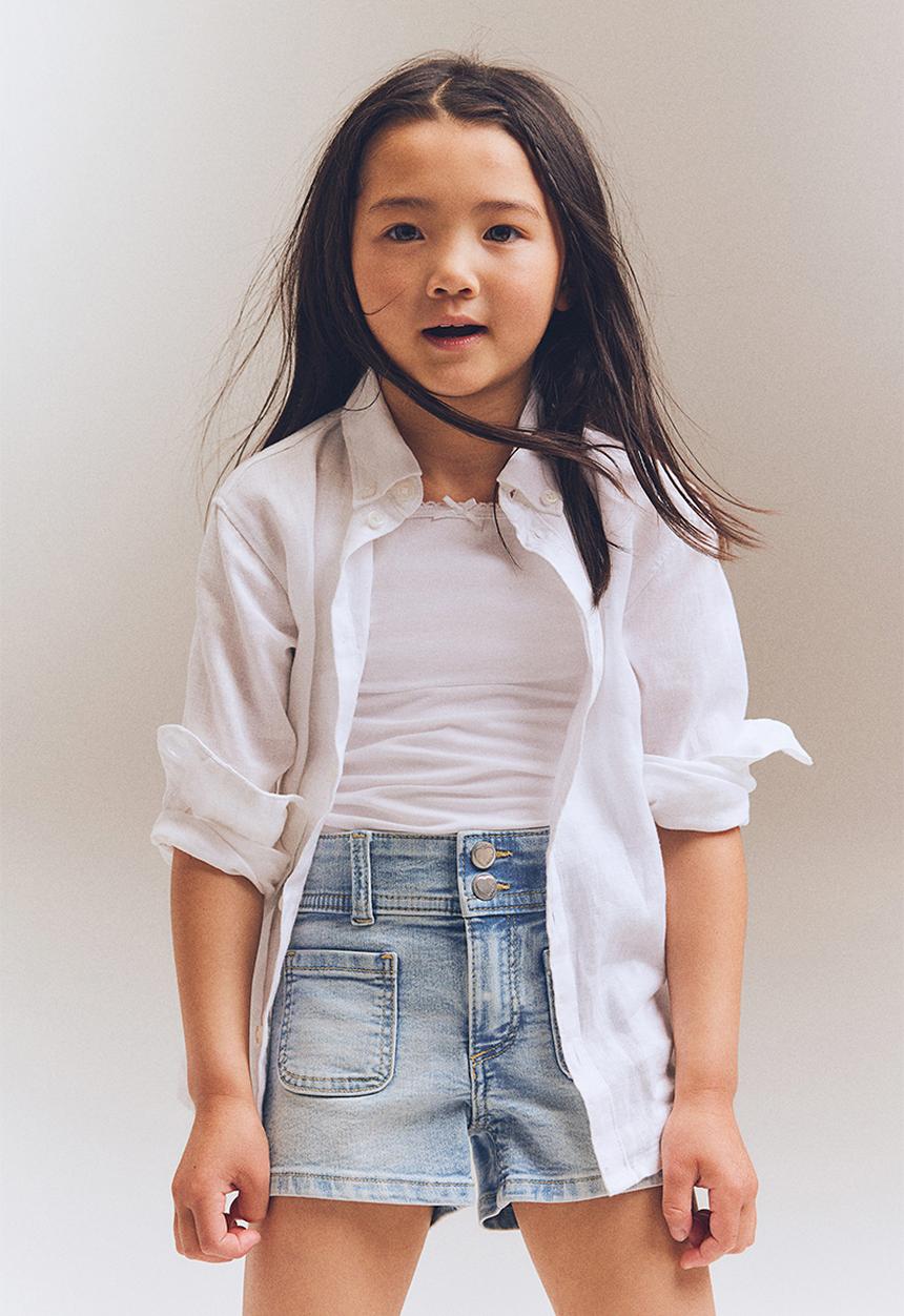 H&M - Denim shorts - light denim blue