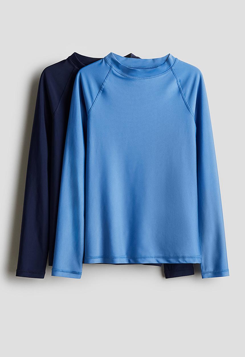H&M - Upf 50 swim tops - blue navy blue 