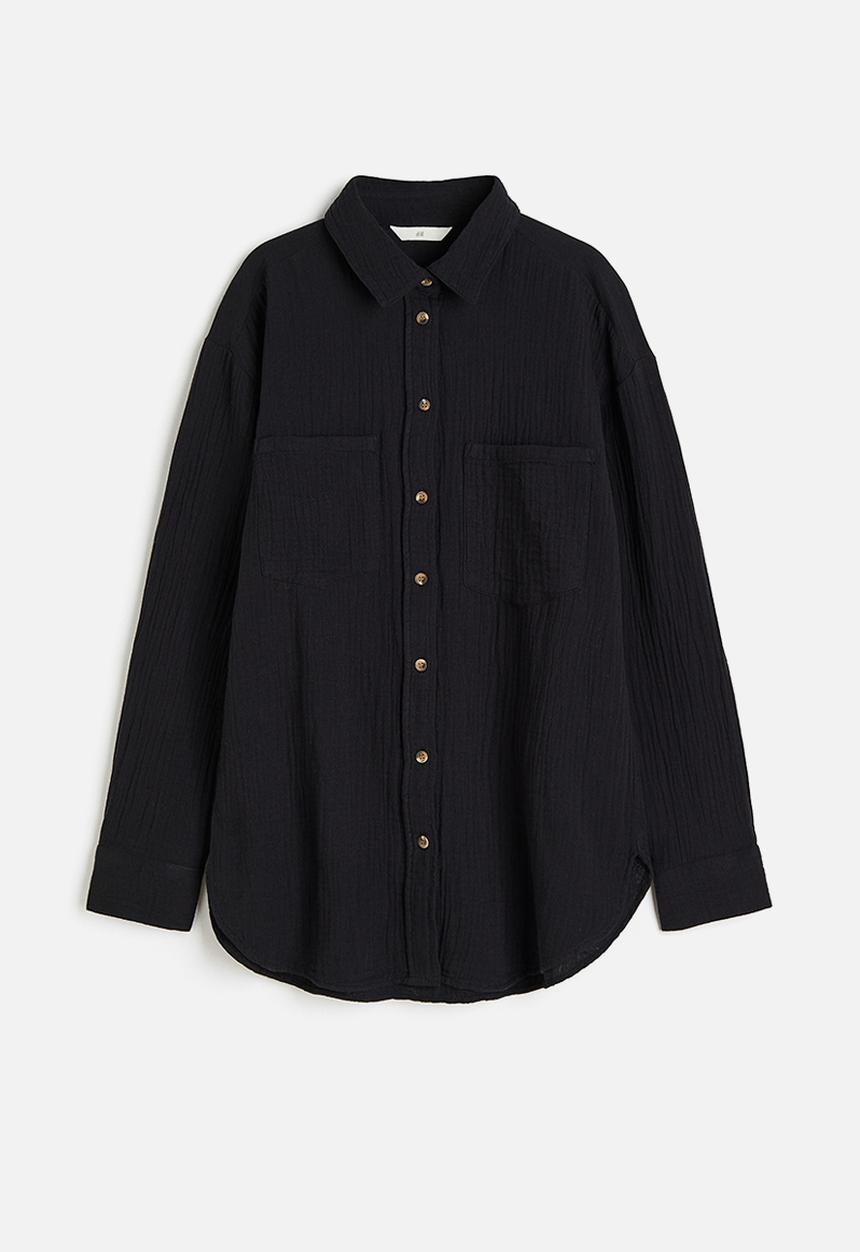 H&M - Cotton shirt - black