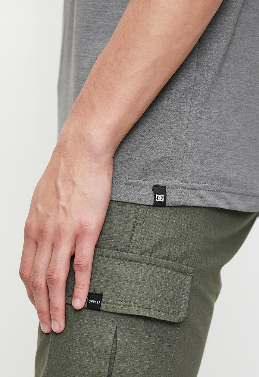 DC - Blue print ss tee - grey heather