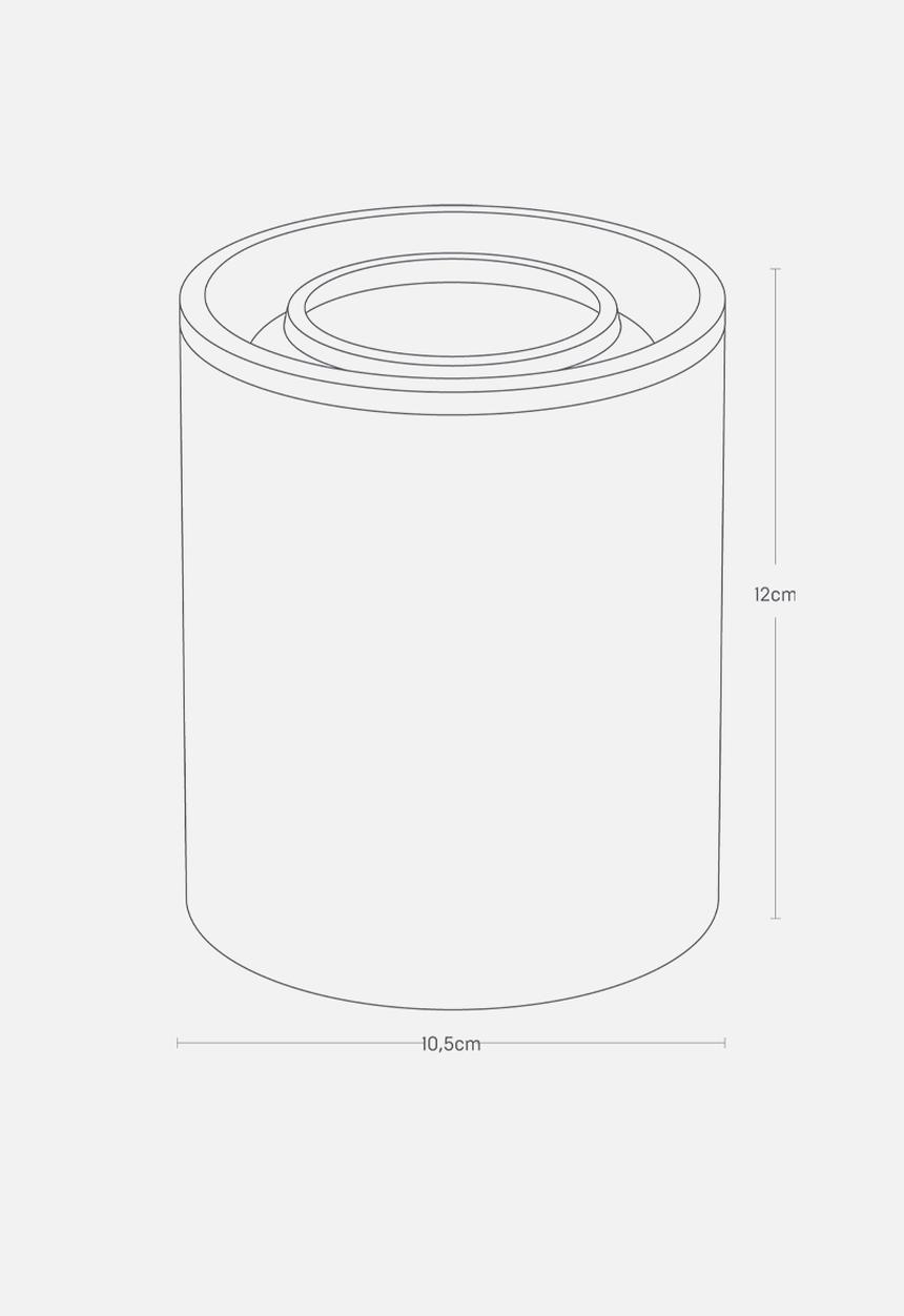 Yamazaki - large ceramic canister - white