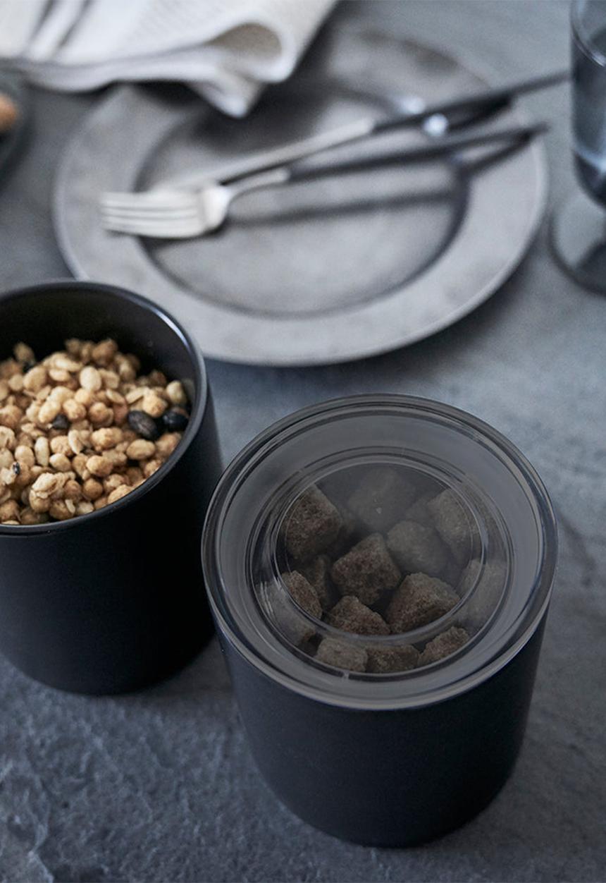 Yamazaki - large ceramic canister - black