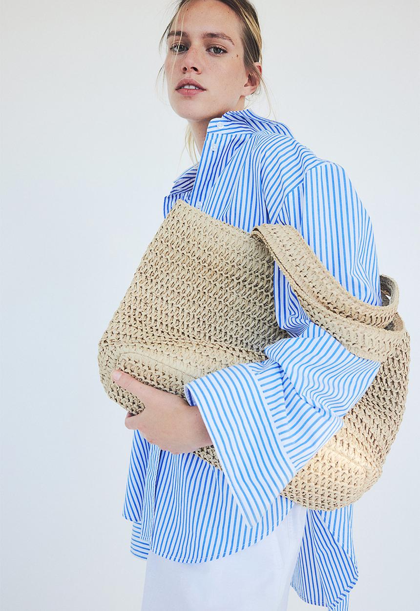 H&M - Straw shopper - beige