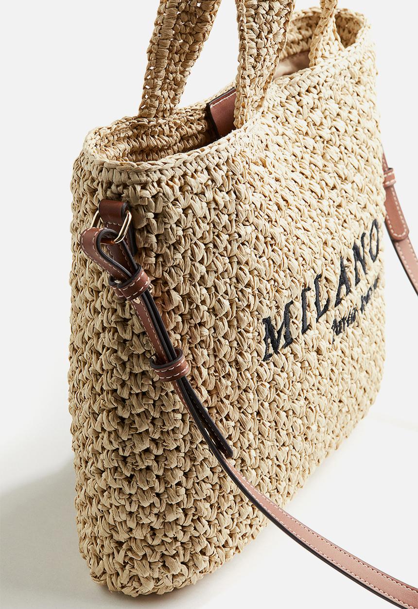 H&M - Straw crossbody bag - beige