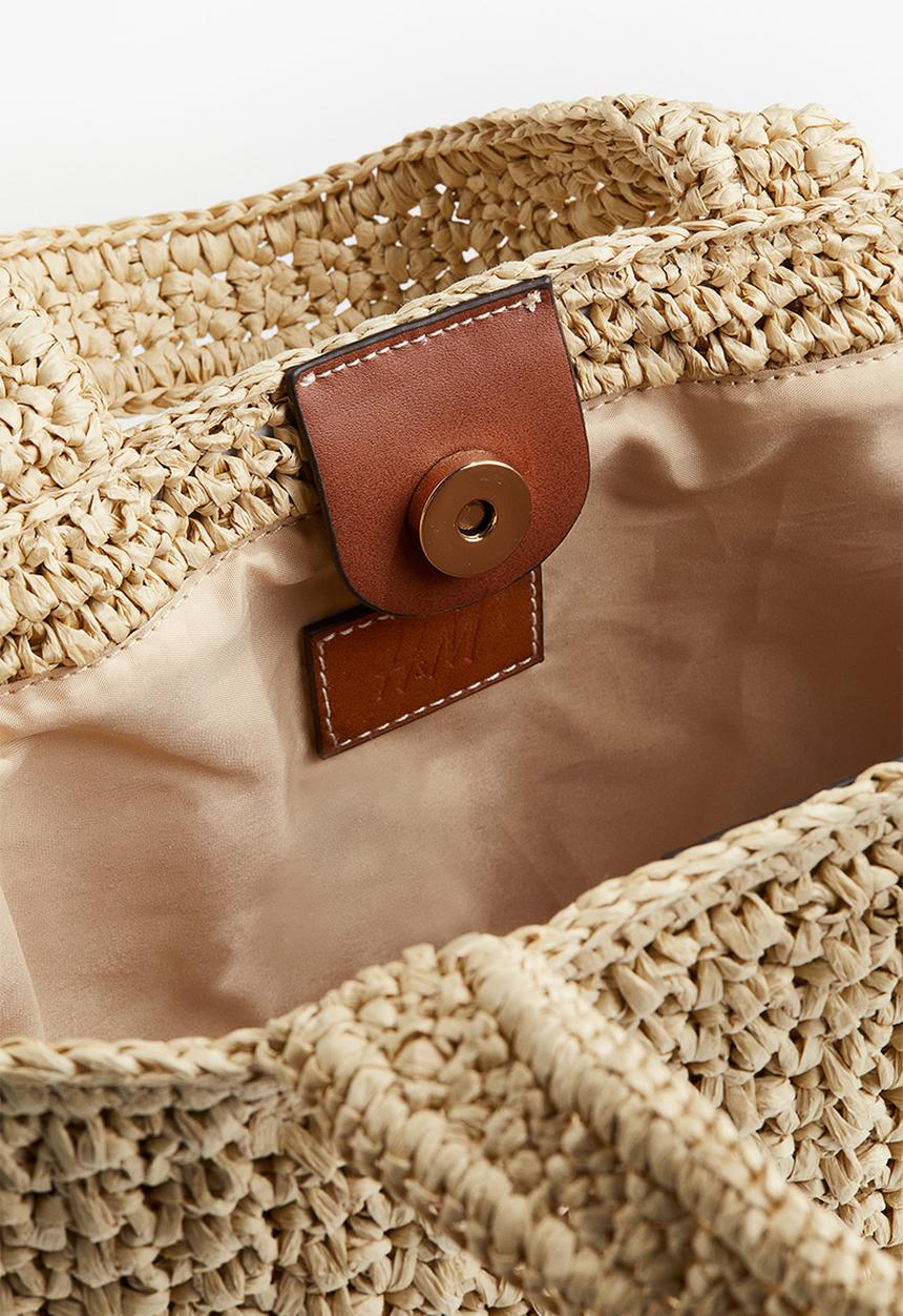 H&M - Straw crossbody bag - beige