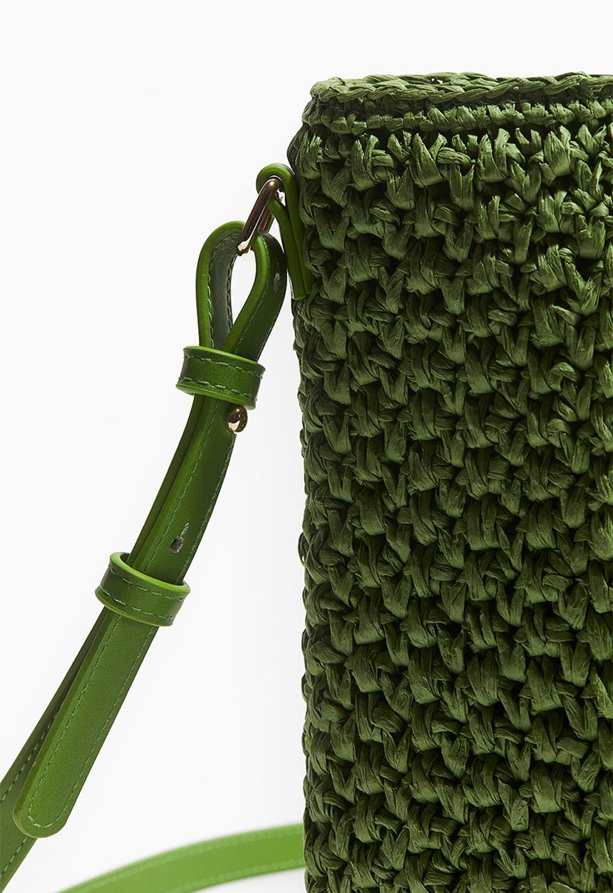 H&M - Straw crossbody bag - green