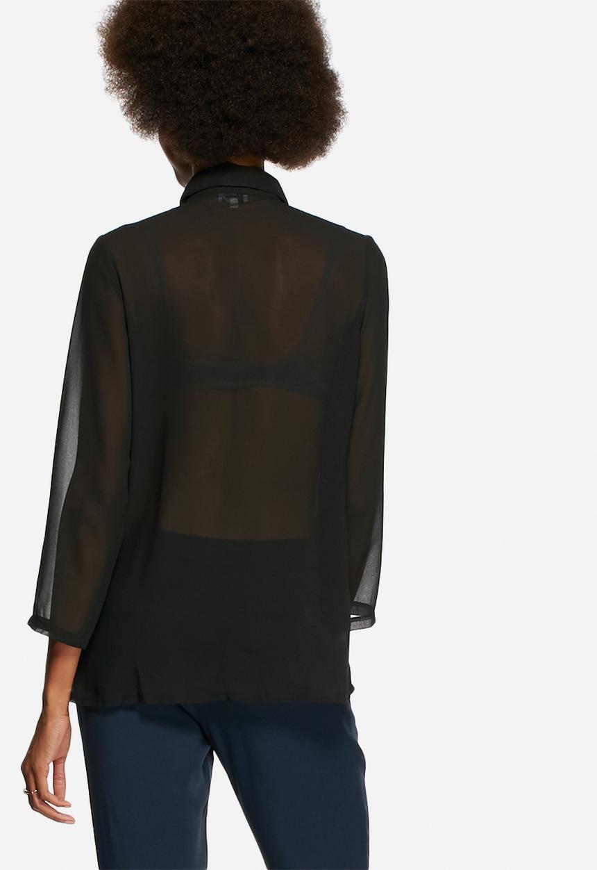 Lola May - Chiffon shirt with gold sequin panel 