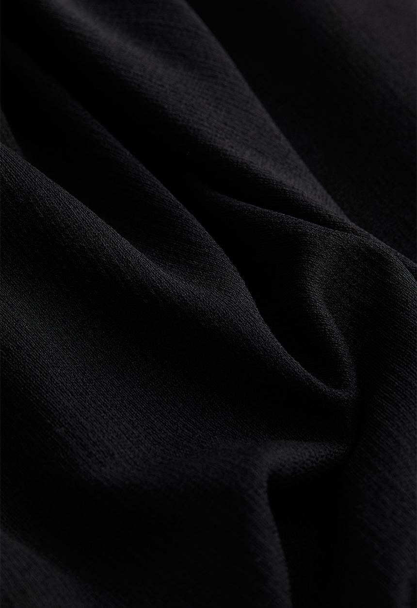 H&M - Textured-knit wrap skirt - black