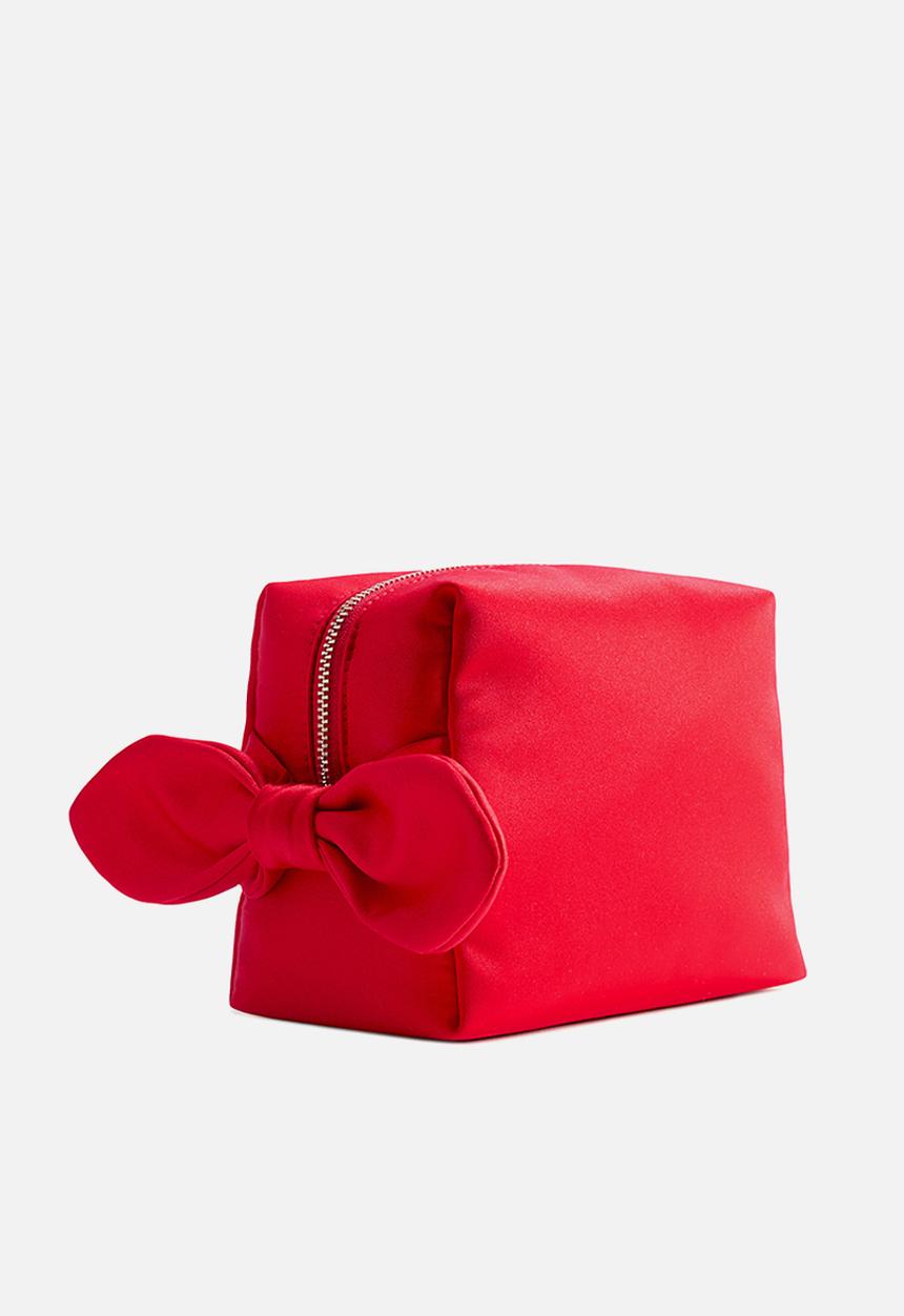H&M - Bow-detail make-up bag - red