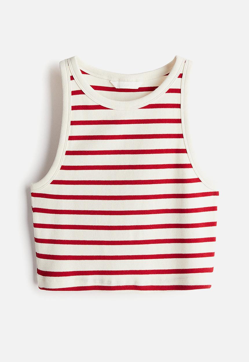 H&M - Cropped vest top - red
