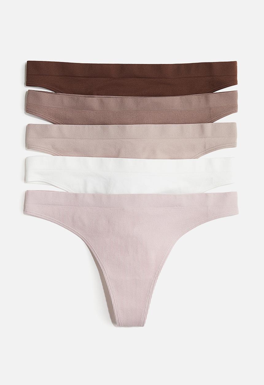 H&M - 5-Pack seamless thong briefs - multi