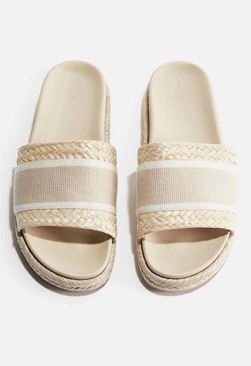 H&M - Espadrille slides - light beige