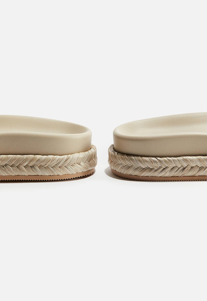 H&M - Espadrille slides - light beige