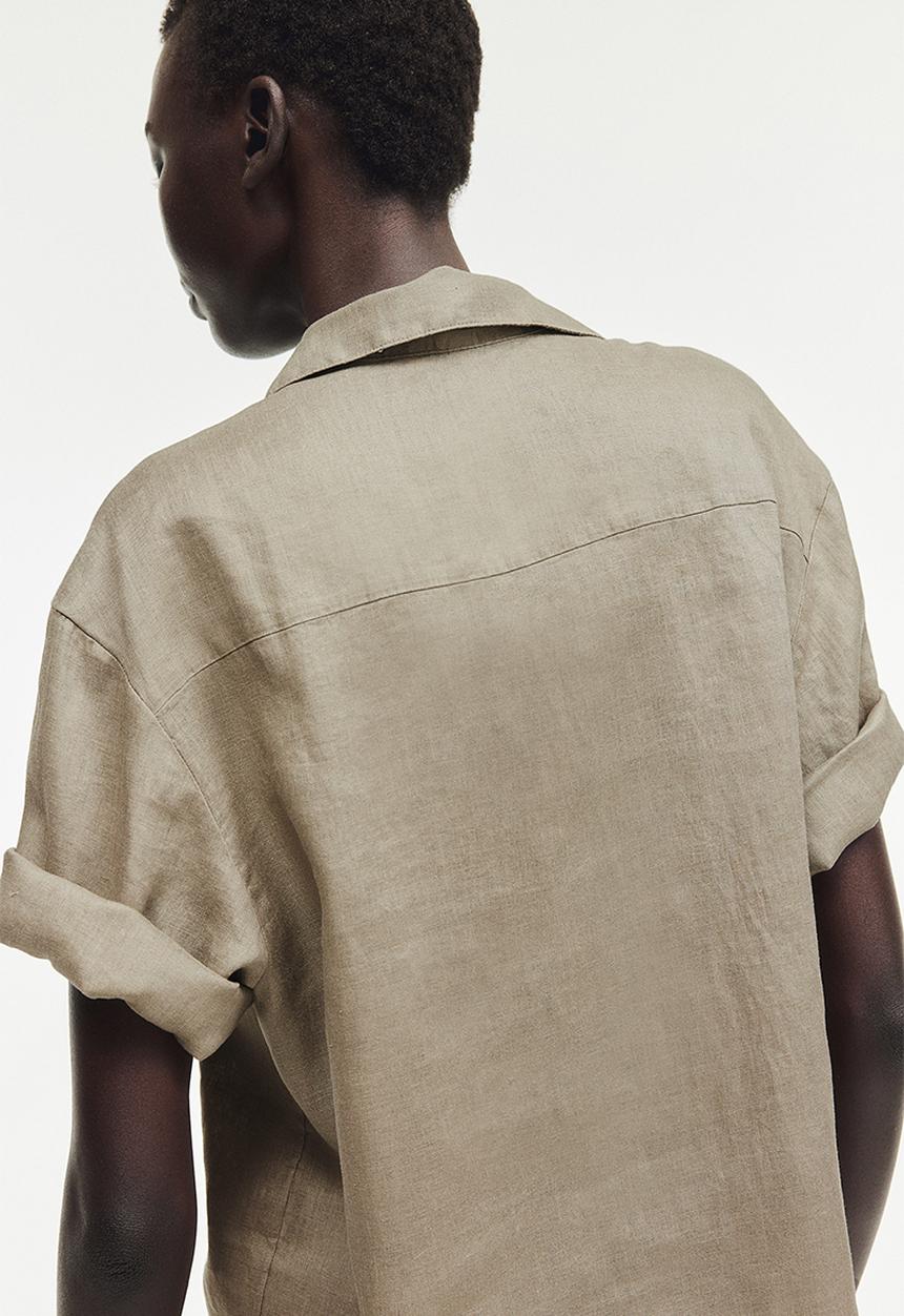 H&M - Linen shirt - dark beige